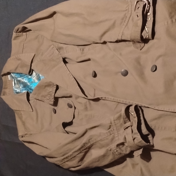 Venezia Woman's Coat 100% Cotton Size 26/28 Color: Light Brown - Picture 2 of 15